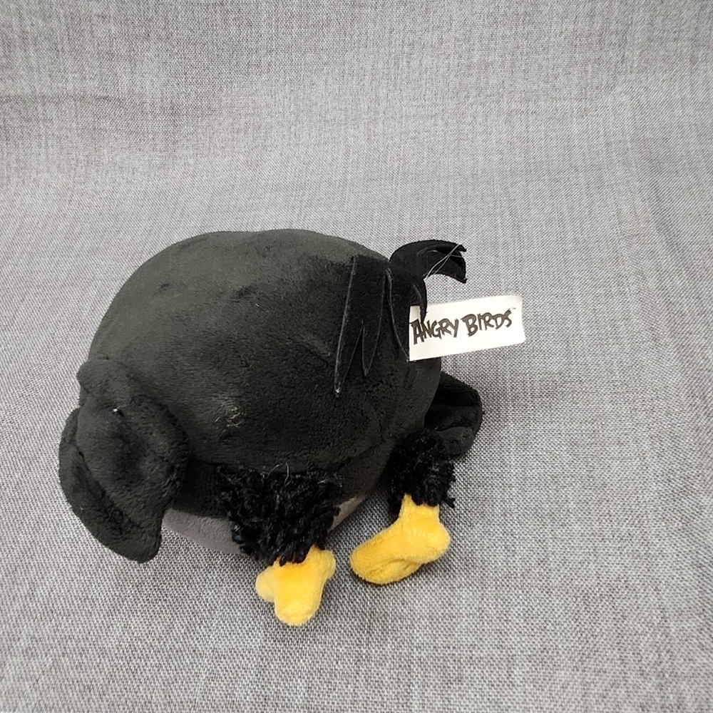 2016 Angry Birds Plush Movie Rovio Bomb Black Bird Plush w/ No Sound - Picture 3 of 4